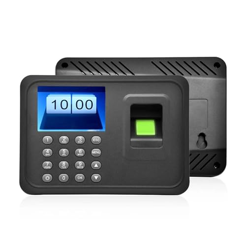 Reloj de Fichar, Reloj de control asistencia, máquina con pantalla LCD TFT 2,4'', biométrico, USB, huella dactilar