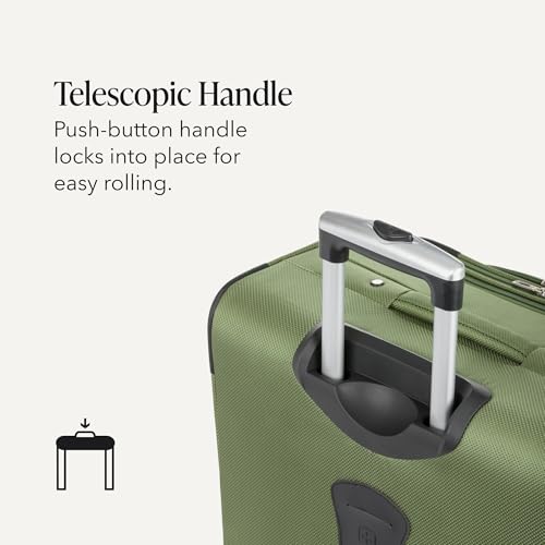 Image of SWISSGEAR Sion Softside Expandable Spinner Luggage Durable Lightweight Travel Suitcase, Evergreen, Checked-Large