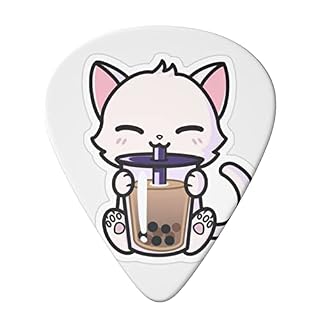 ASDTEHCY Lot de 6 médiators en celluloïd, motif chat mignon et thé au lait perlé, calibres fins, moyens et lourds pour… - Les Beatles, Paul McCartney, John Lennon, RIngo Starr, George Harrison ASDTEHCY Lot de 6 médiators en celluloïd, motif chat mignon et thé au lait perlé, calibres fins, moyens et lourds pour… – Image 3