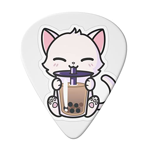 ASDTEHCY Lot de 6 médiators en celluloïd, motif chat mignon et thé au lait perlé, calibres fins, moyens et lourds pour… - Les Beatles, Paul McCartney, John Lennon, RIngo Starr, George Harrison ASDTEHCY Lot de 6 médiators en celluloïd, motif chat mignon et thé au lait perlé, calibres fins, moyens et lourds pour… – Image 4