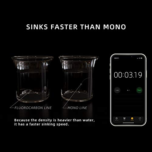 SF 100% reines Fluorkohlenstoff-Vorfachmaterial Angelschnur Praktisch unsichtbar stoßfest Erhöhte Empfindlichkeit Sink… – Bild 6