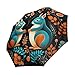 KAAVIYO Cute Artwork Squirrels Umbrella Windproof Automatic Foldable Umbrells Auto Open Close for Men Women Kids