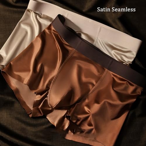Elegant Silk Men's Ice Silk Underwear, Ice Silk Men's Underwear, Satin Boxer Briefs for Men, Seamless Comfort2