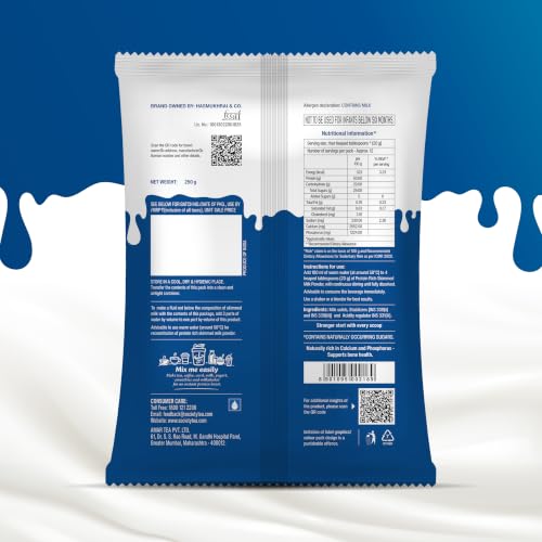 Image of Society Protein Rich Skimmed Milk Powder, 50% Protein - 10g Protein per Serving | Clean Dairy Protein with All 9 EAAs & including all 3 BCAAs | No Added Sugar, Low Fat | Whey Alternative | Veg | 250g