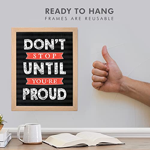 Image of Chaka Chaundh - Motivational Quotes frames - Framed posters - Quotes frames for OFFICE, STUDENT, ENTREPRENEUR - Quotes wall frames - Posters with frame (Don't Stop - Black Vintage)