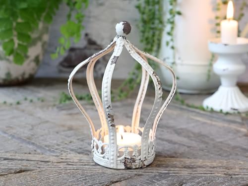 Chic Antique Teelicht Krone Teelichthalter Kerzenleuchter Antique...