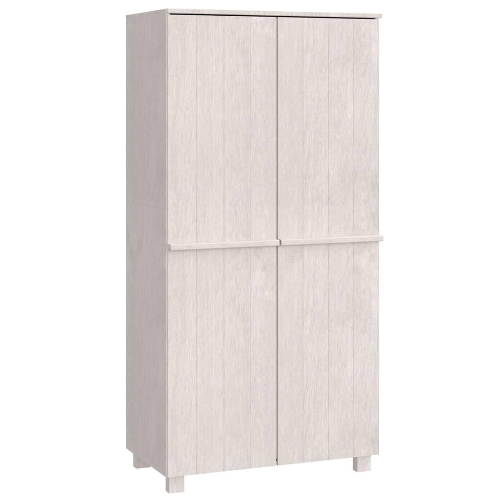 Armario HAMAR Madera Maciza de Pino Blanco 89x50x180 cm