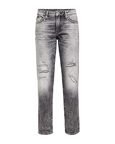Kate Boyfriend Fit Jeans, Sun Faded Ripped Basalt, 26W x 30L4
