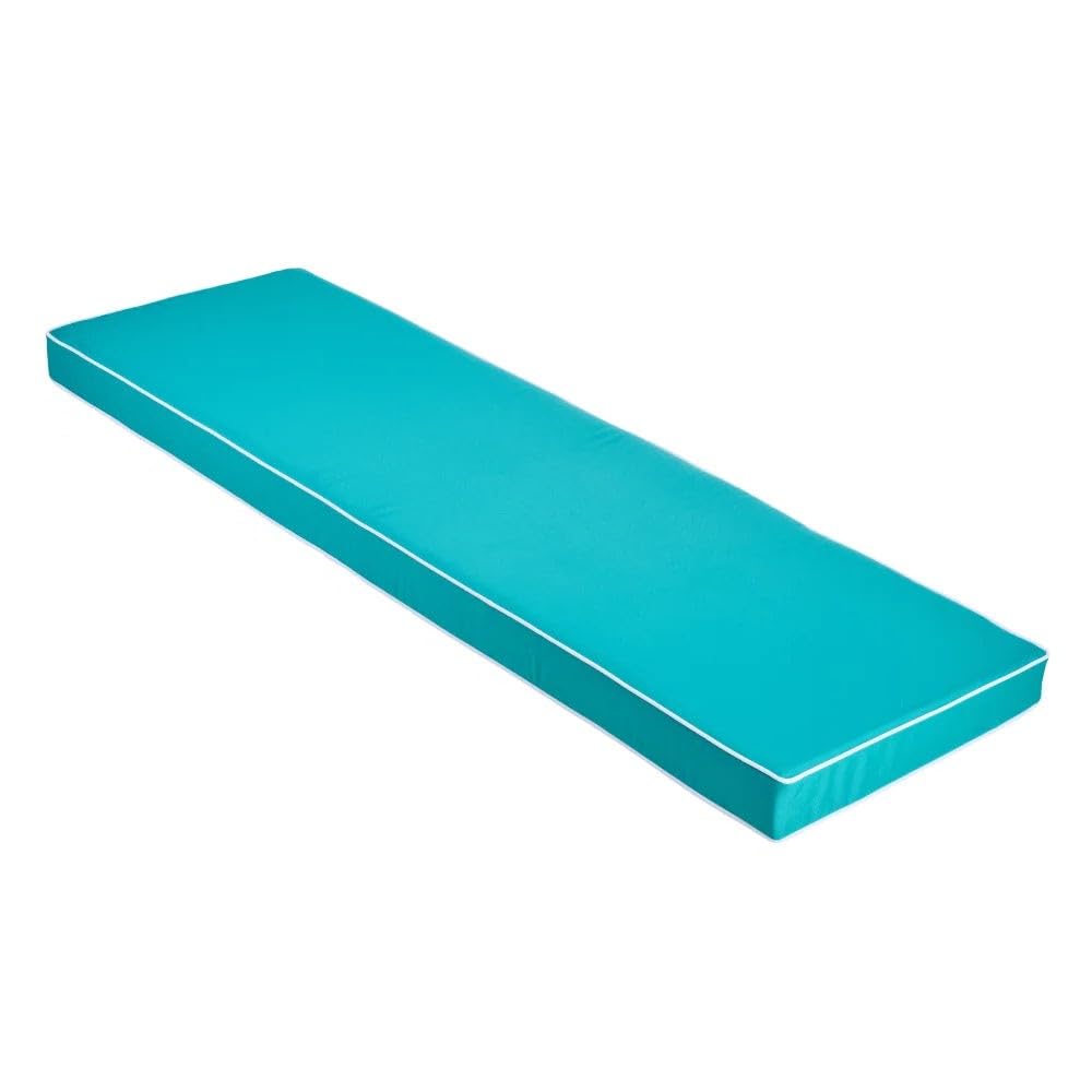 Alfresia 3-Seater Garden Bench Cushion – Replacement Outdoor Bench Seat, Luxury Style, 8cm Thick Luxury Foam Filling, Polyester Case, Choice of Colours, Quality Guaranteed (Teal)