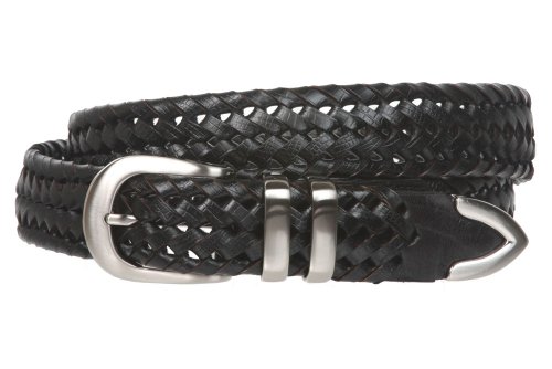 beltiscool Men's 1 1/8 Inch (30 mm) Braided Leather Dress Belt