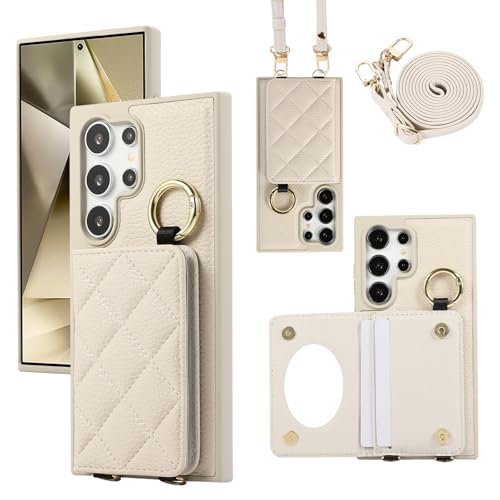 Protection Galaxy S26 Ultra rigide ultra-fine avec anneau et miroir intégré