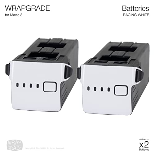 Image of WRAPGRADE Partial Skin Stickers for DJI Mavic 3 Pro Accent Color (Racing White)