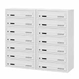 14 Cassette postali condominiali GLM 14 (2x7) posti RAL 7035 grigio