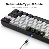 Nsyee Wired Mechanical Keyboard and Mouse Set, 61 Keys Gaming Keyboard with Mouse, 60% Compact RGB Backlit USB C Gaming Keyboards for PC, Windows, Mac, Gamer, BlackWhite - Image 9