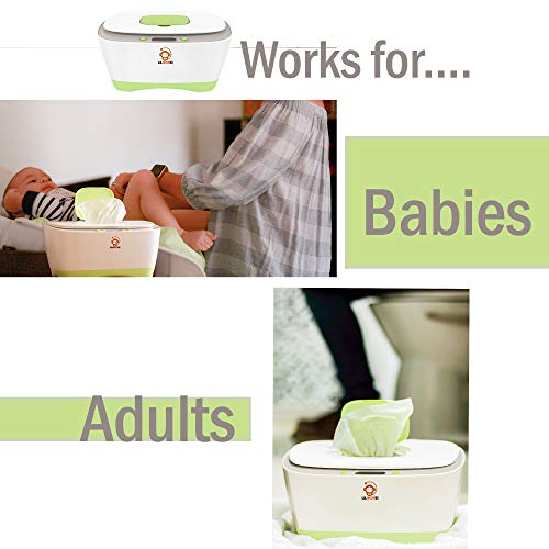 Lilmonki- Wet Wipe Warmer and Dispenser - For Baby Wipes - BPA-Free - Includes Bonus Changing Pad