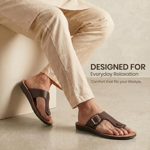Image of Poddar Slippers, Sandals & Chappals for Men | Synthetic Leather Comfortable Footwear | Daily Use, Casual, Party, Stylish, Durable, Waterproof, Soft Sole, Anti-Slip (30052 Slipper)