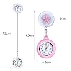 Vicloon Retractable Nurse Watch, 2 Pcs Clip-on Hanging Nurse Fob Watch, Luminous Lapel Watches with Cute Flower Pattern and Silicone Cover for Doctors, Paramedics, Nurses #1