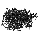 200 Stück Vintage Polsternägel aus Eisen, Schwarz, Rund