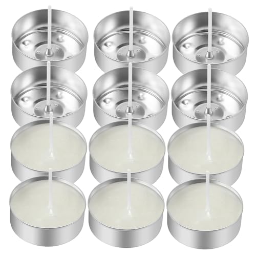 Set de pabilos preencerados con portavelas de aluminio para hacer velas