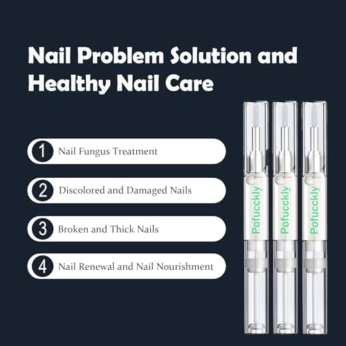 Nail Repair Pen,Toenail Fungus Pen 5 Days Extra Strength Nail Repair and Renew Discolored, Damaged, Broken and Thick Nails Toenails, Tea Tree Oil, Honey, Natural Formula - 3PCS