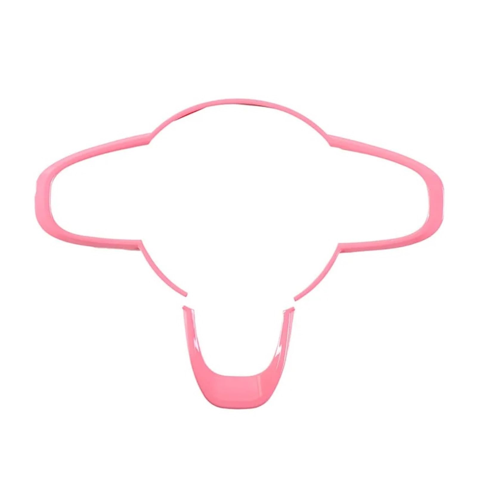 Car Interior Trim for Fiat for 500 2016-2024 ABS Red Car Steering Wheel Button Decorative Frame Sticker Interior Accessories Car Interior Decoration(Pink)