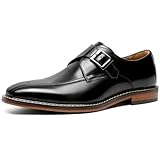 [フォクスセンス] ビジネスシューズ 革靴 メンズ ドレスシューズ 本革 モンクストラップ ストレートチップ 高級紳士靴 軽量・防水 フォーマル ブラック 26.5CM C9086-01