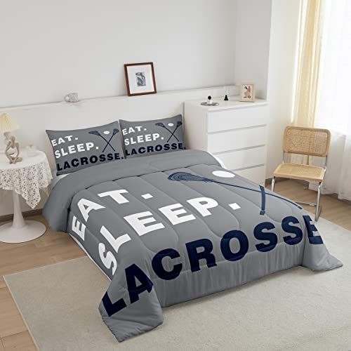 Image of Feelyou Lacrosse Comforter Set King Size for Kids Adults