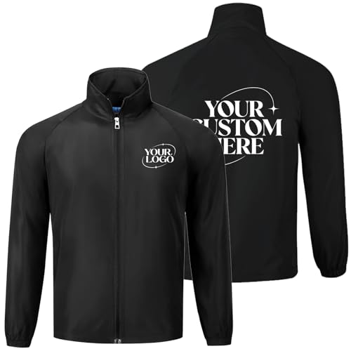 Chaqueta cortavientos con logotipo personalizado y forro de malla transpirable para hombre