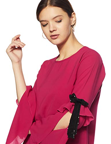 Image of pluss Women's Regular fit Top (LTP3015-FUSHIA Pink S)