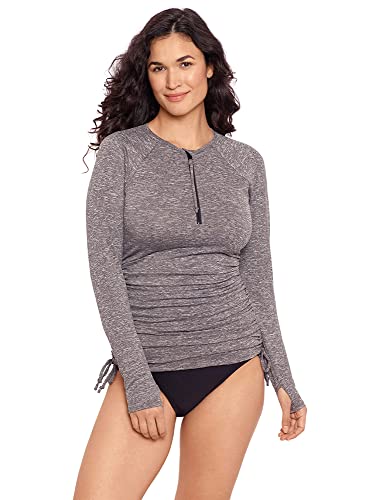 Evita quemaduras con Heathered blue Reebok Women's sun shirt mediana