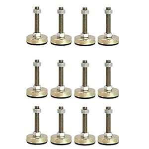 12 stks Meubilair Been Liezer-Verstelbare Nivelleervoeten Glijdende rubberen Voeten, Geschikt for bureaus, stoelen…