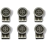 ALBERT THURSTON アルバートサーストン メンズ サスペンダー クリップオンボタン BOXED 6CLIP-ON BUTTONS SILVER [並行輸入品]