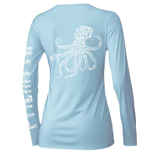 Palmyth Womens Fishing Shirt UPF 50 Sun Protection Long Sleeve T-Shirt