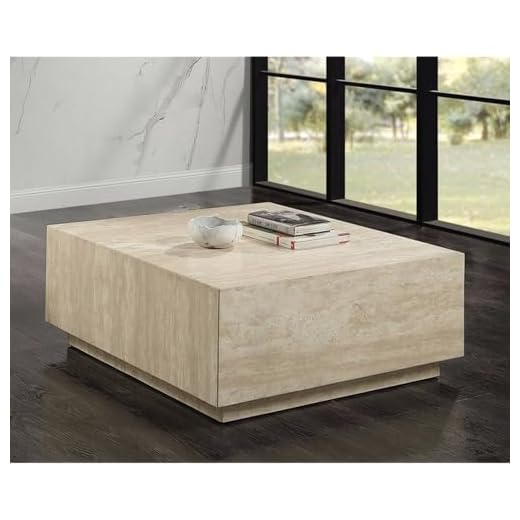Deon Beige Travertine Coffee Table