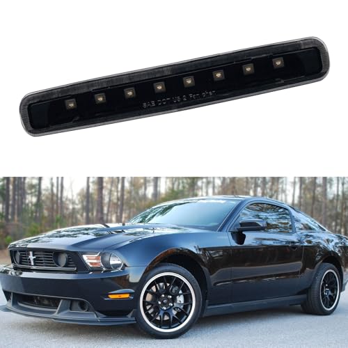 Image of Third 3rd Brake Light LED for 2005-2009 Ford Mustang, High Mount Rear Brake Lights Assembly for 05-09 Ford Mustang, Waterproof Center Cab Lamp Stop Light (Black)