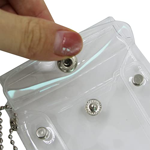 Aibearty 4 Pcs Glitter Transparent Card Holder Waterproof Coin Purse Wallet Pouch Creadit Card Business Card Case For Women Girls #TOP4