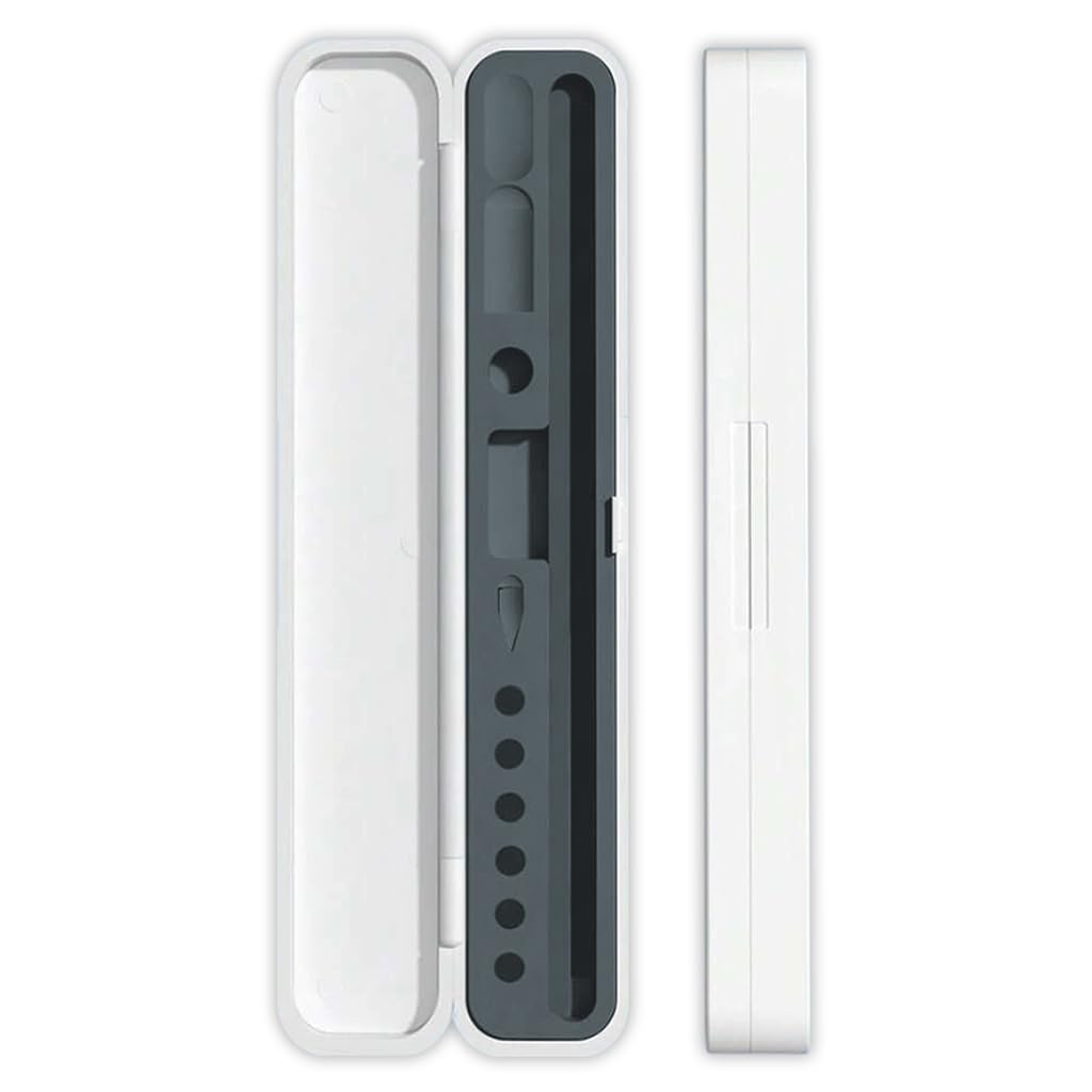concept kart stylus pen case for apple magnetic pencil 2nd gen and 1st generation, storage box with lid holder for apple pencil, protective case for stylus pen - holder accessories, graphite black