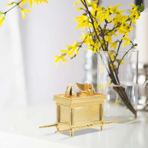 Mini Arca de la Alianza Modelo Dorado 9.5x6x3.5 cm Decoración Religiosa miniatura 6