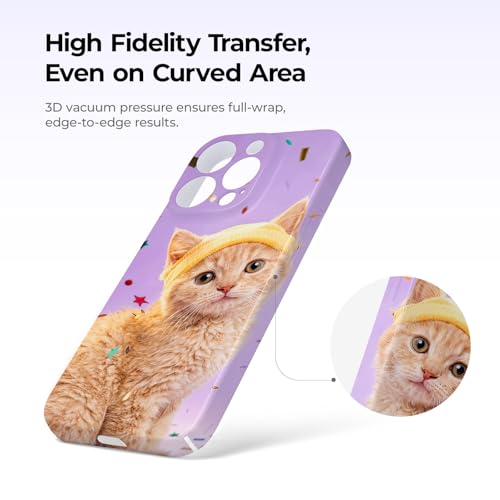 Image of HTVRONT Phone Case Heat Press Machine - Phone Case Auto Heat Press with 3D Vacuum Heat, Precise Temperature Sublimation Phone Case Press Machine for Badges, Coaster (Compatible with iPhone & Android)