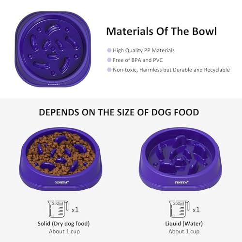 YINEYA Anti-Choking Slow Feeder Dog Bowls Small Size Dog, Slow Feeder Cat Bowl, Supplies and Puzzle for Pet by YINEYA - Used condition - Image 6