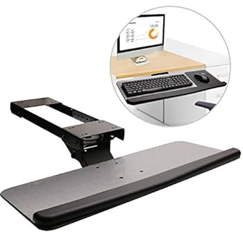 パソコンデスク 高さ角度調整可能 (マウスボード付き) Amazon | TSdrena キーボード スライド テーブル 上下 360度回転