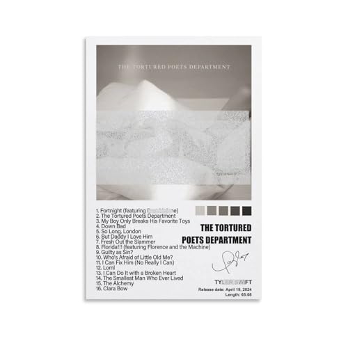 The Tortured Pop Art Music Album Poets Department Poster Living Room Decor Poster Decorative Painting Canvas Wall Art Living Room Posters Bedroom Painting 12x18inch(30x45cm)
