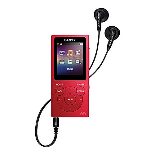 Sony NW-E394 Walkman 8GB Digital Audio Player (Red) with Knox Gear Hardshell Case