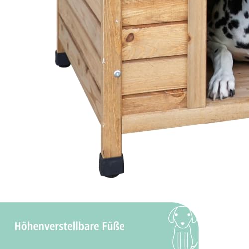 Kerbl Pet wetterfeste Hundehütte mit Bitumendach