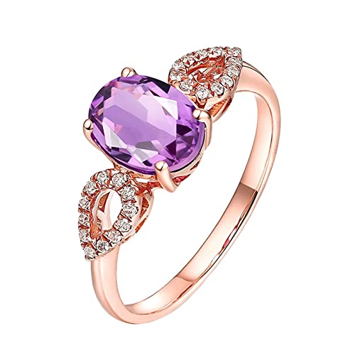 Bague femme 18 carats améthyste 1,34 CT et diamants de fiançailles