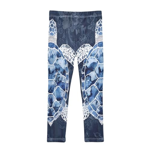 Toddler Girls Leggings Printed Yoga Pants Leggings Blue White Sea Turtle for Kids2