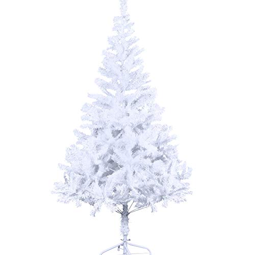 Aufun Artificial Christmas Tree 240 cm Artificial Christmas Tree Deco árvore de Natal PVC branco com suporte de metal decoração de Natal decoração de Natal