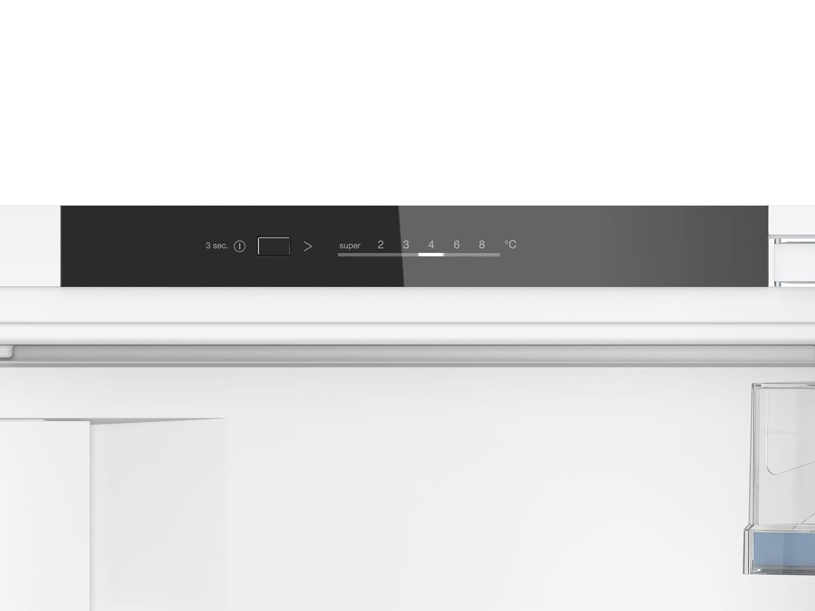 Bosch Serie 4 Einbau-Kühlschrank mit Gefrierfach 102.1 x 54.1 cm KIL32VFE0 | Made in Germany, 132 L Volumen, MultiBox XXL Schublade für Obst und Gemüse, EcoAirflow Luftzirkulation, LED Ausleuchtung