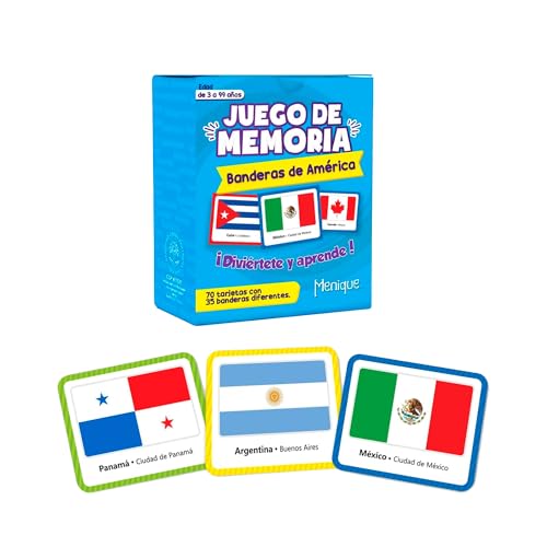 Menique Flags of the Americas Memory Matching Game