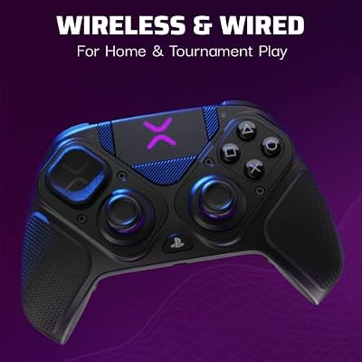 PDP Victrix Pro BFG Wireless Gaming Controller for Playstation 5 / PS5, PS4, PC, Modular Esports Gamepad, Remappable Buttons, Customizable Triggers/Paddles/D-Pad/Fightpad, PC App, Black